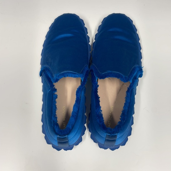 STUART WEITZMAN. UNISEX Loafers. Satin blue. Mens 8.5. Womans 11 Authentic - Picture 9 of 9
